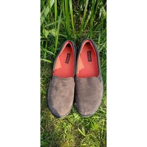 Crocs Womens Anyweather Brown Black Suede Comfort Slip On Shoe